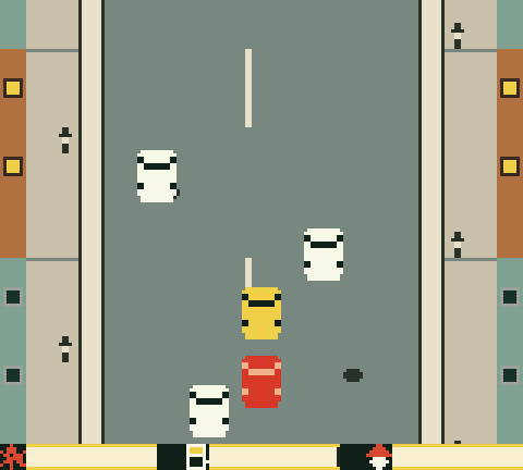 Biljakten i Game Boy Color-versionen